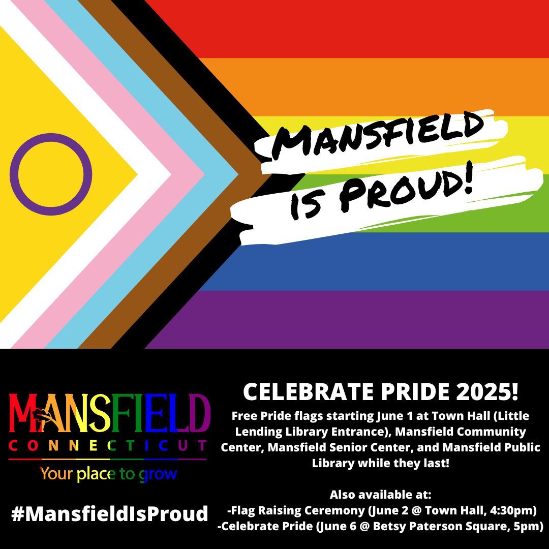 Flyer listing locations to pick up Pride flags