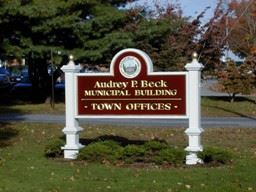 Audrey P. Beck Municipal Building Town Offices Sign